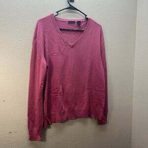 Moda International sweater SZ S Barbie Pink silk cashmere quiet‎ luxury preppy